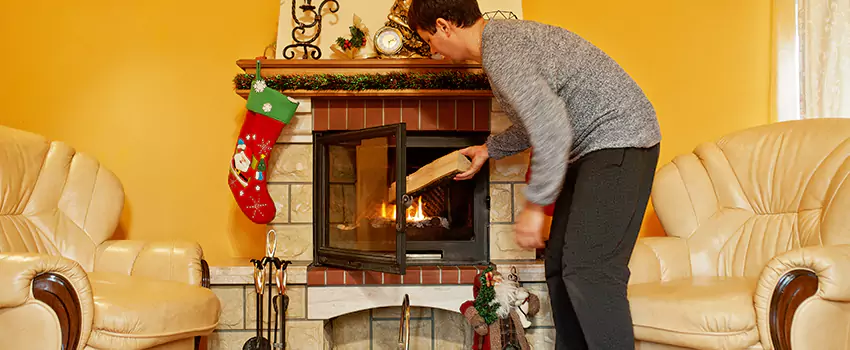 Rusted Metal Fireplace Restoration in Whitehall, Ohio